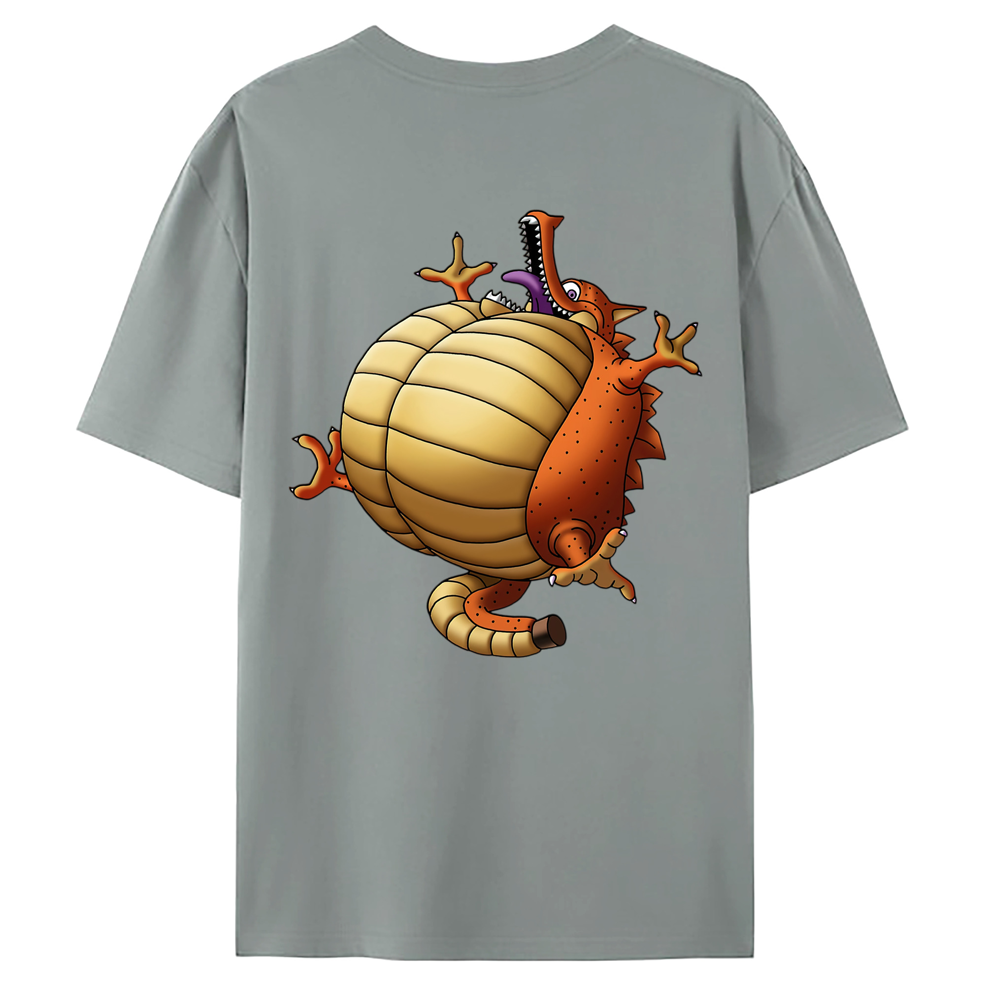 （画像用） ドラゴンクエスト Doragon Kuesuto Dragon Quest 綿100％ メンズ半袖Tシャツ（バックプリント） 通気性